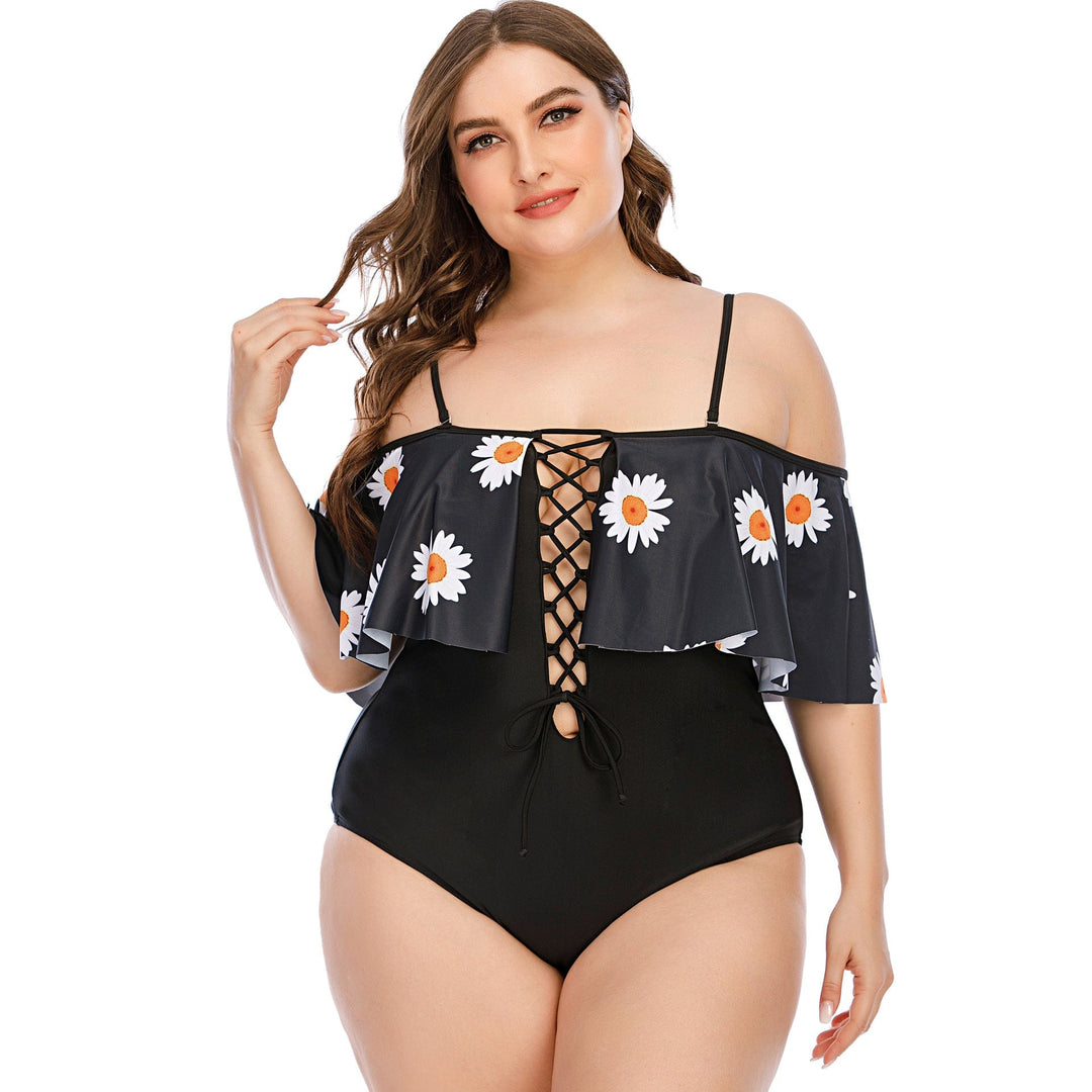 Bañador plus size con motivo de margaritas Melton-Laurene.es