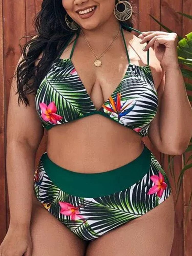 Biquini plus size con motivo tropical Sonoma-Laurene.es