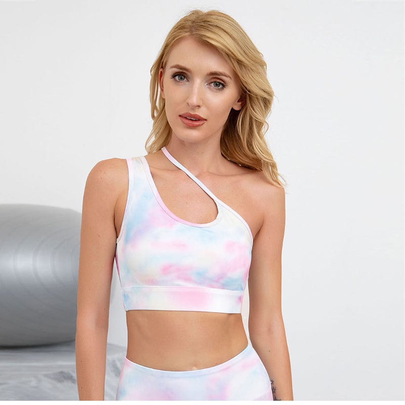 Conjunto deportivo blanco con efecto tie dye-Laurene.es