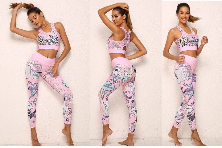 Conjunto deportivo con estampado cómic-Laurene.es