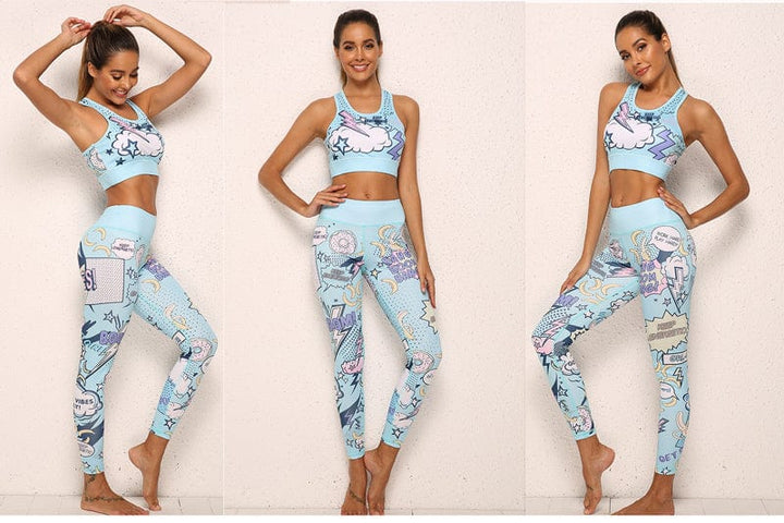 Conjunto deportivo con estampado cómic-Laurene.es